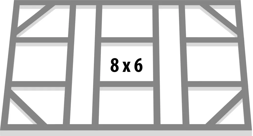Fundamentbodenrahmen 8x6 für Dream + Tower