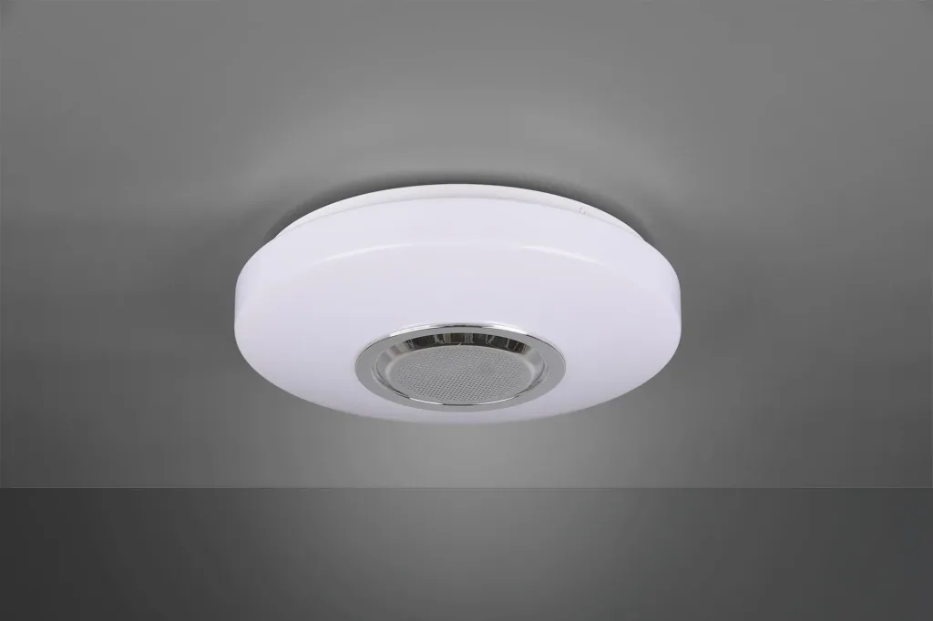 LED-Deckenleuchte MAIA, 10 W, 3000K, 1100 lm, RGBW, dimmbar, Fernbedienung, Bluetooth Lautsprecher, weiß
