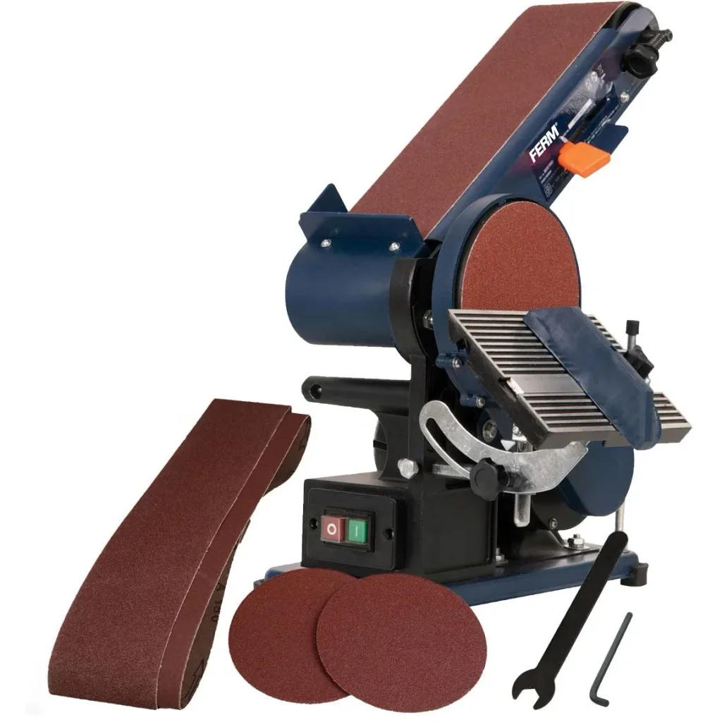 BGM1003 Bandschleifer 375W - 150mm - Flexibel Anwendbar - Mit 2 Schleifbände und 2 Schleifschreiben