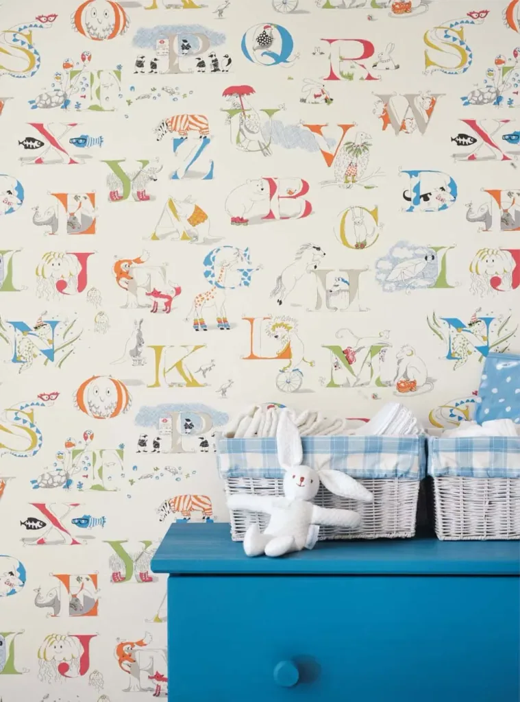 Little Sanderson Abracazoo Tapete Alphabet creme blau