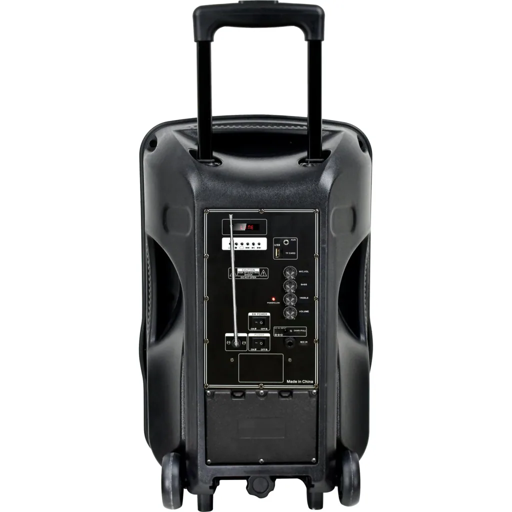 VT-6312 Mobiler, batteriebetriebener Lautsprecher mit Bluetooth, kabelgebundenem Mikrofon und LED-Lichteffekt - RGB - 35
