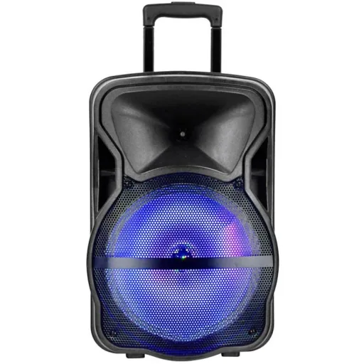 VT-6312 Mobiler, batteriebetriebener Lautsprecher mit Bluetooth, kabelgebundenem Mikrofon und LED-Lichteffekt - RGB - 35