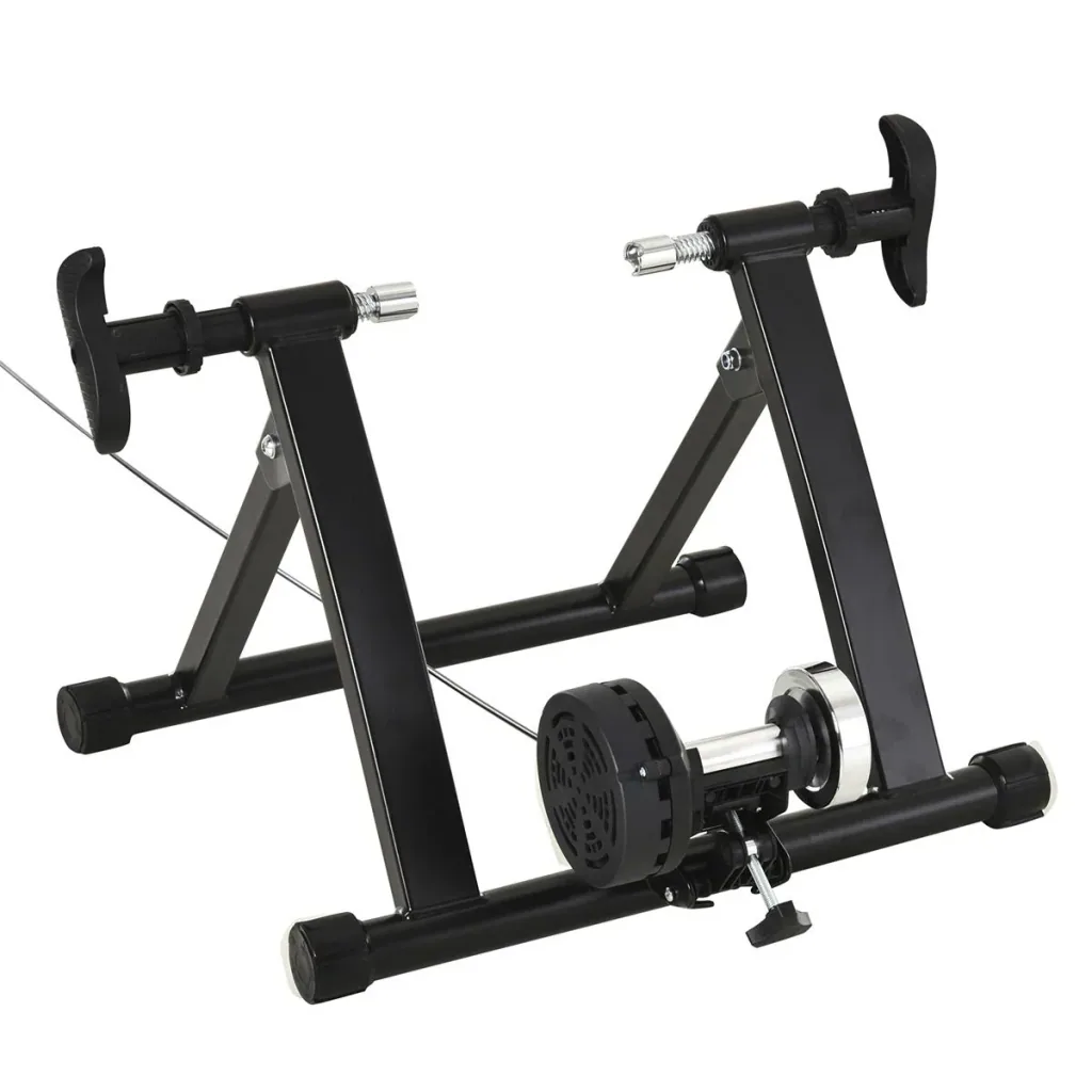 Rollentrainer Fahrradtrainer Indoor Fahrrad Heimtrainer klappbar Magnetbremse 26"-29" Metall PP Schwarz 68 x 62,5 x 49 c