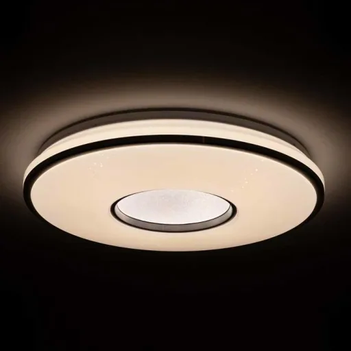LED Glitzer-/ Sternenleuchte SHINING SILVERSTAR 24W mit 4 Stufen DIM Ø 490 mm