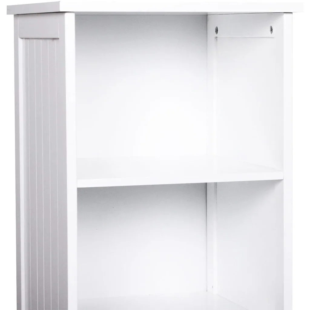 Kommode Badezimmerschrank Badschrank Badregal Standschrank verstellbare Regale Holz Weiß 40 x 38 x 160 cm