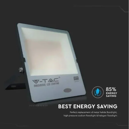 VT-167S LED-Flutlicht mit Tag/Nacht-Sensor - 150 W - 15000 Lm - 3000K - schwarz