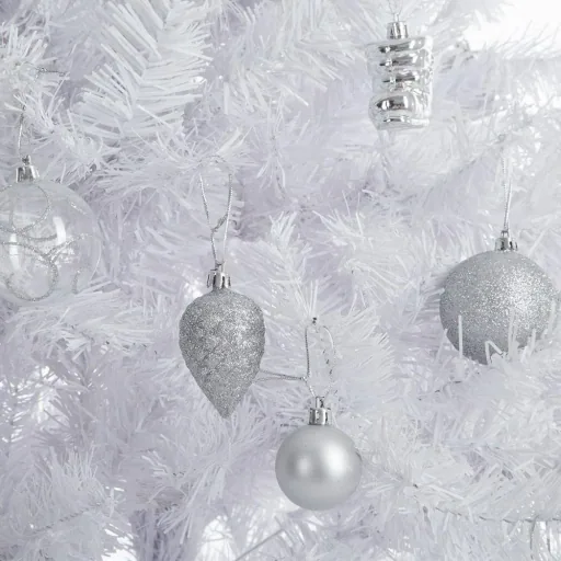 Künstlicher Weihnachtsbaum mit Schnee-Effekt -Weiß 150cm