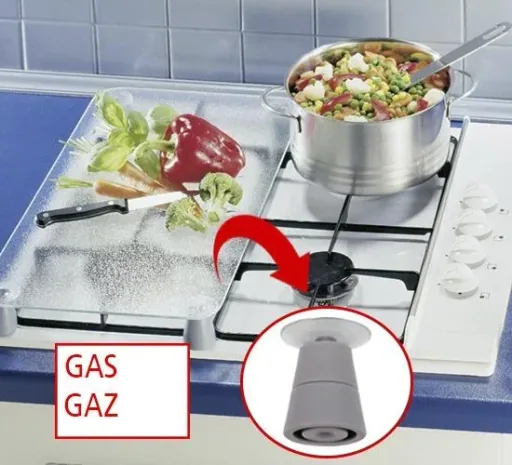 3 in 1 Herd-Abdeckplatten, Schneidbretter, Arbeitsplatten, Glas, Orchideen-Design, je 52 x 30 cm, 2er-Set