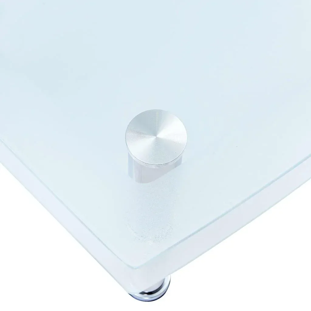 Couchtisch 100x60x42 cm gehärtetes Glas weiß