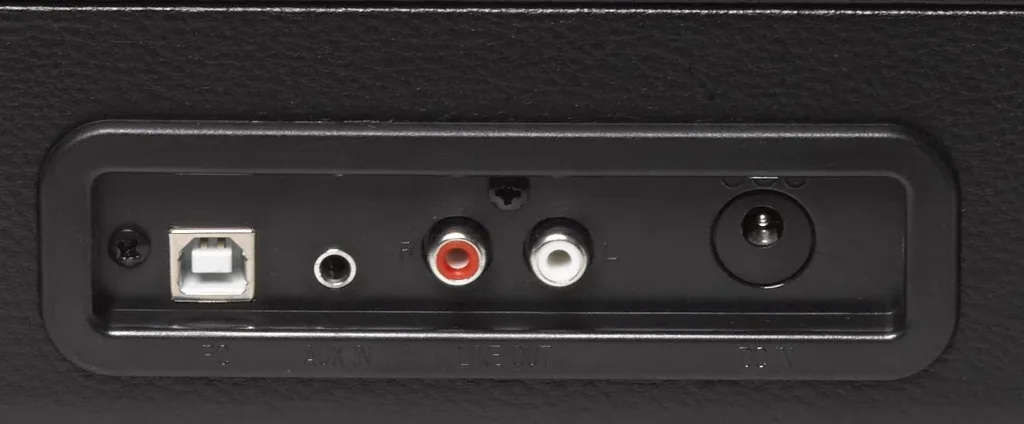 Retro USB Plattenspieler "VPL-120" im Koffer in rot