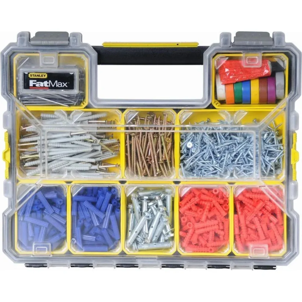 Professionelle Aufbewahrungsbox flach FatMax - 10 Aufbewahrungsfächer - 45x36x7 cm