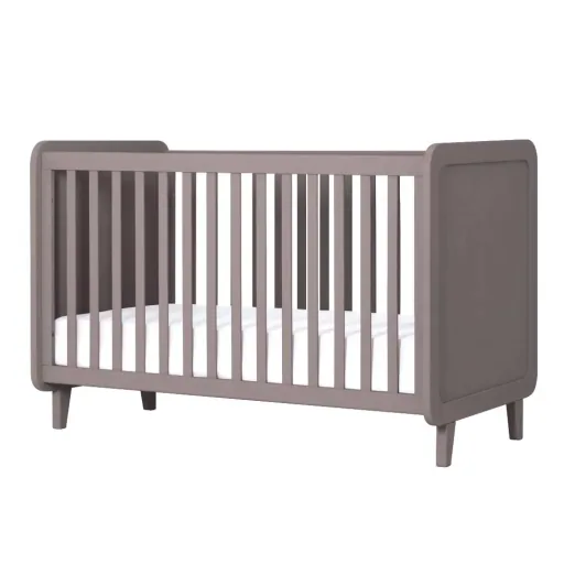 Laurette Babybett 70 x 140 cm Accroche Coeur, Farbe: grau