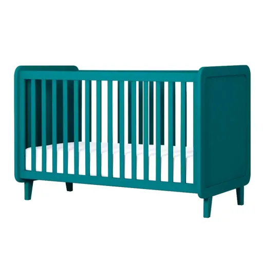 Laurette Babybett 70 x 140 cm Accroche Coeur, Farbe: grau