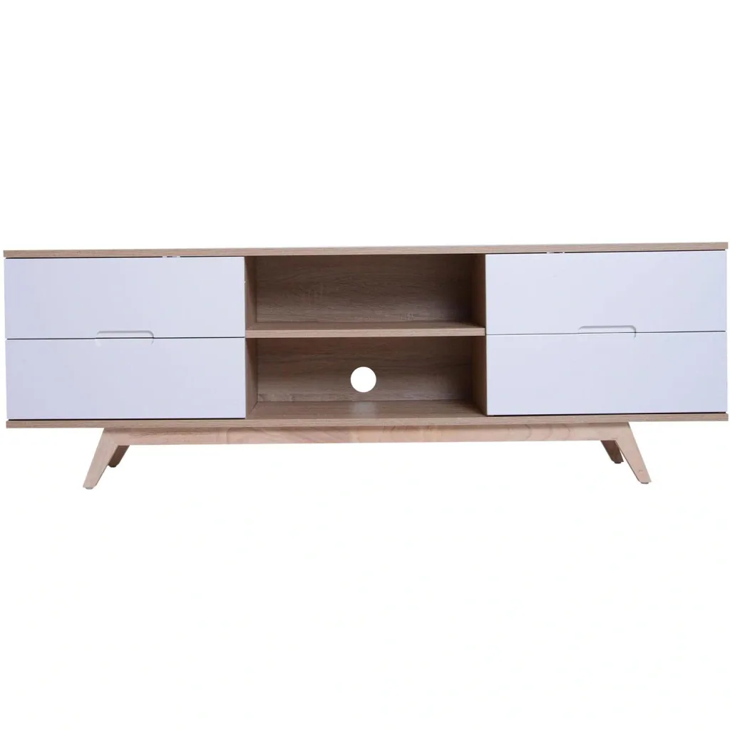 Fernsehtisch Fernsehschrank TV-Board Lowboard TV-Schrank Unterschrank 4 x Schublade 2 x Ablage 150 x 40 x 50 cm