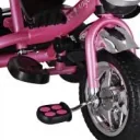 Kinderdreirad - Pink - Schiebestange, klappbares Dach, klappbare Fußstütze, Korb