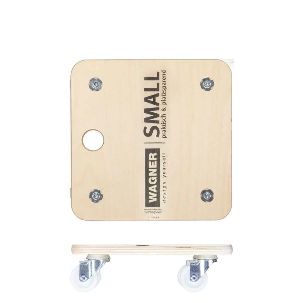 Transporthilfe MM 1352, 29 x 29 x 8,5 cm, harte Rollen Ø 50 mm, Gleitlager, Multiplex Birke FSC®, Tragkraft 250 kg