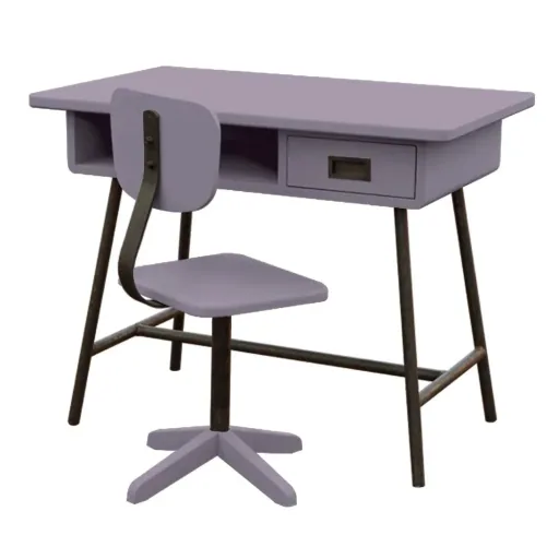 Laurette Kinderschreibtisch La Classe mit Stuhl, Farbe: taupe