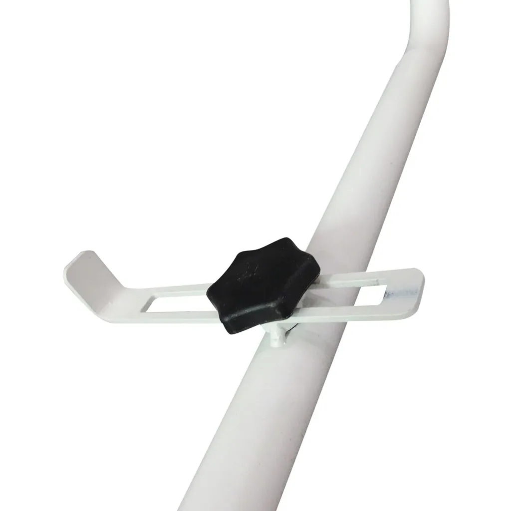 Balkonhängetisch Hängetisch höhenverstellbar viereckig Terrasse Metall Weiß L60 x B56,5 x H45 cm