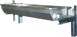 Kipptränke aus Edelstahl zur Wandmontage, 2 m bis 70 Liter