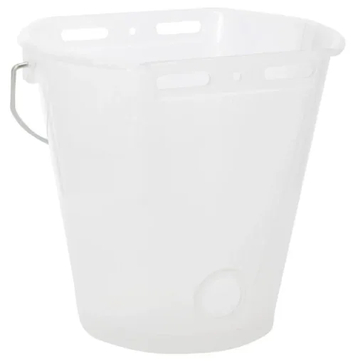 Kälber Tränkeeimer 8 l, weiß transparent