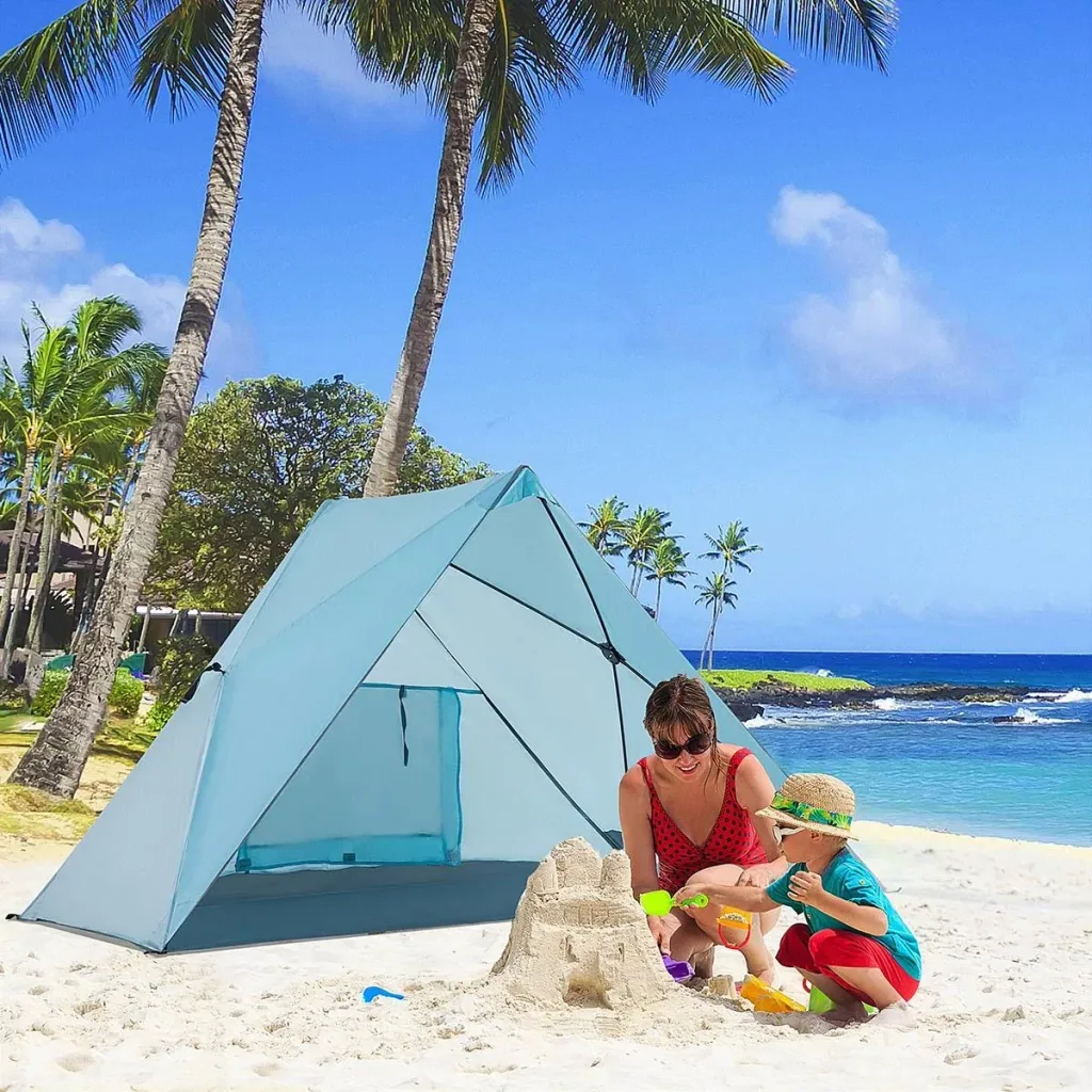 Strandzelt - UV-Schutz - Blau - 210 x 147 x 120 cm