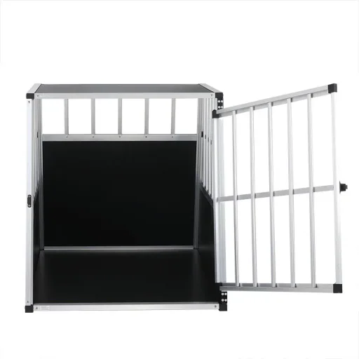 Hundetransportbox L 90x66x72cm Aluminium