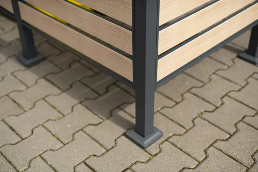 Mülltonnenverkleidung Planum 5er Box, 120 cm, holzoptik