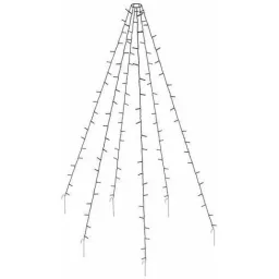 Pro Garden Flagpole Beleuchtung - 400 LED - 8 Meter - warmweißes Licht - wasserdicht