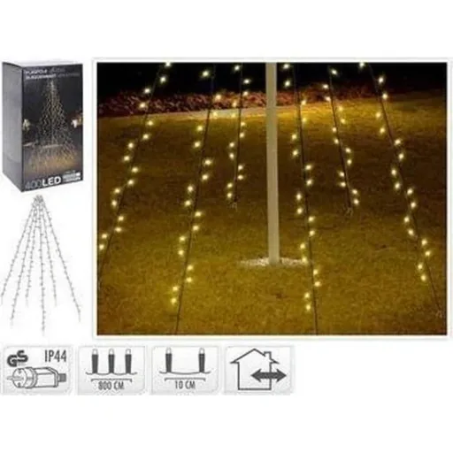 Pro Garden Flagpole Beleuchtung - 400 LED - 8 Meter - warmweißes Licht - wasserdicht