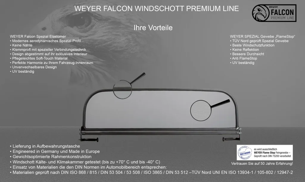 Cabrio Windschott - Premium-Line Mercedes SLK R170, Baujahr 1995-2004 derzeit nicht lieferbar
