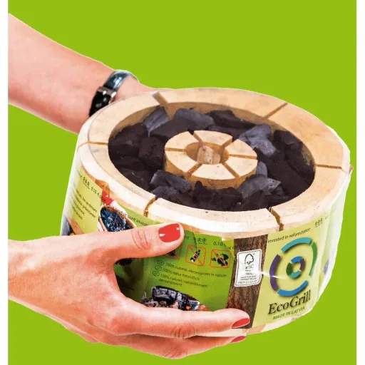 3 Stück Ecogrill Größe M 16x16cm - ökologischer Einweggrill / umweltfreundlicher Einweggrill - Einmalgebrauch