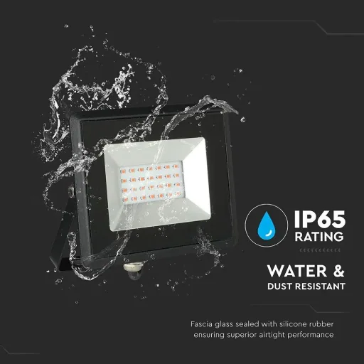 VT-4021 20W Strahler mit rotem Licht - IP65 - Atmosphärische Beleuchtung