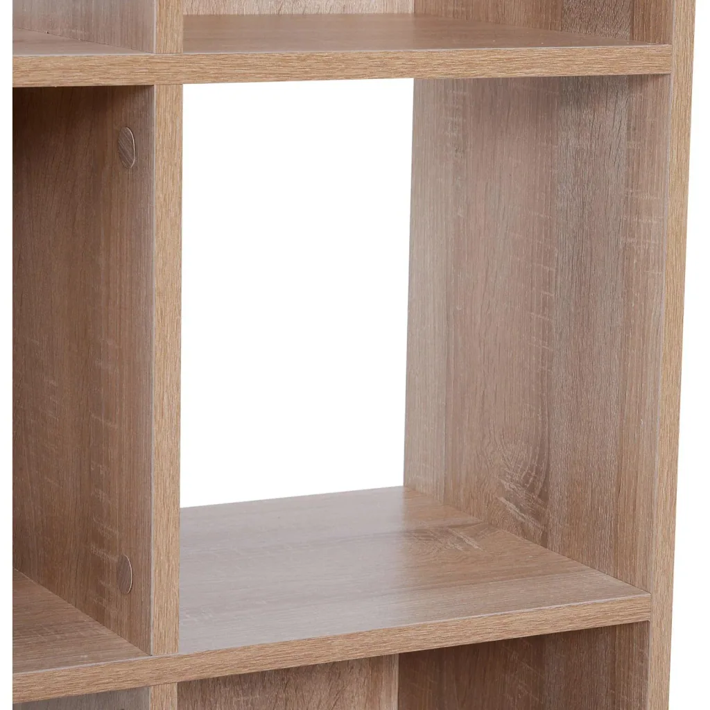 8 Fächer Bücherregal Wandregal Standregal Raumteiler Holz Natur 61,5 x 29,5 x 122,5 cm