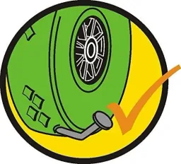 Schubkarrenrad PANNENSICHER - Ø Rad 400 mm, PU geschäumtes Rad, Rollenlager, Felge 75 mm, Achse 20 mm, Tragkraft 100 kg