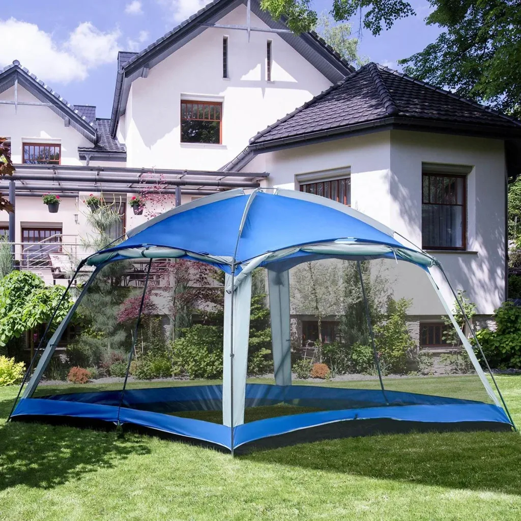 Campingzelt für 8 Personen - inklusive Tragetasche - Blau - 3,6 x 3,6 x 2 m