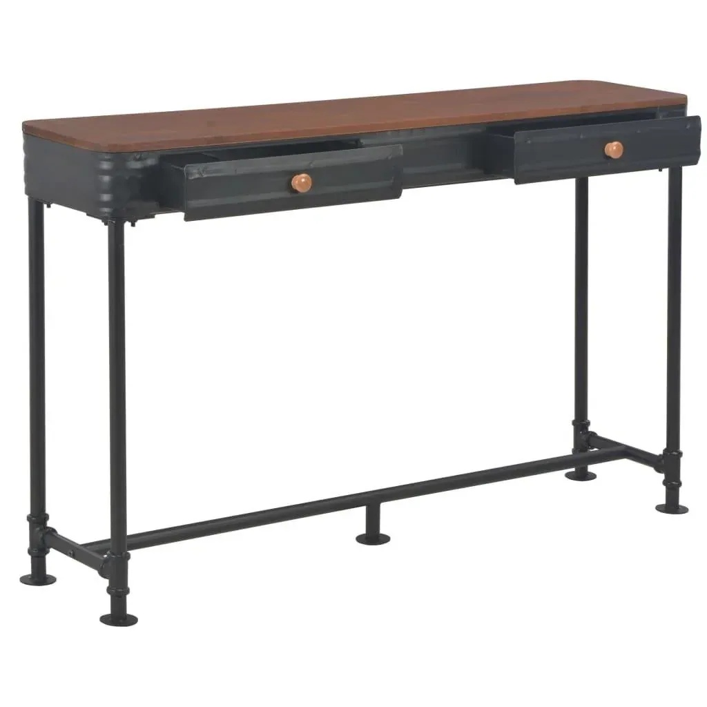 Wandtisch mit 2 Schubladen 120x30x75 cm Kiefer massiv