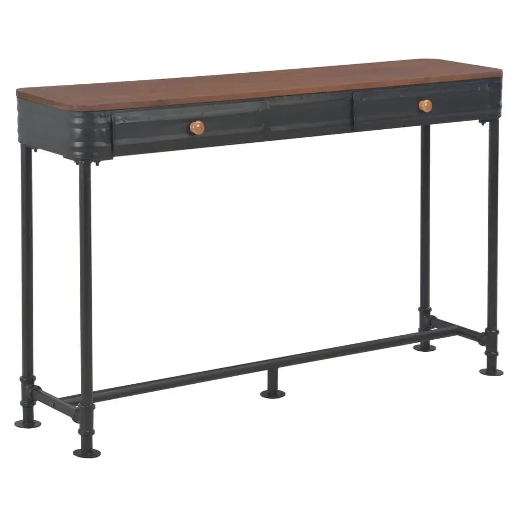 Wandtisch mit 2 Schubladen 120x30x75 cm Kiefer massiv