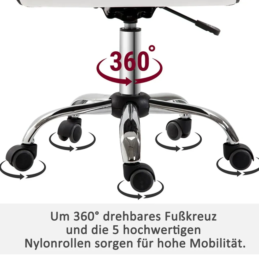 Drehstuhl höhenverstellbar weiß