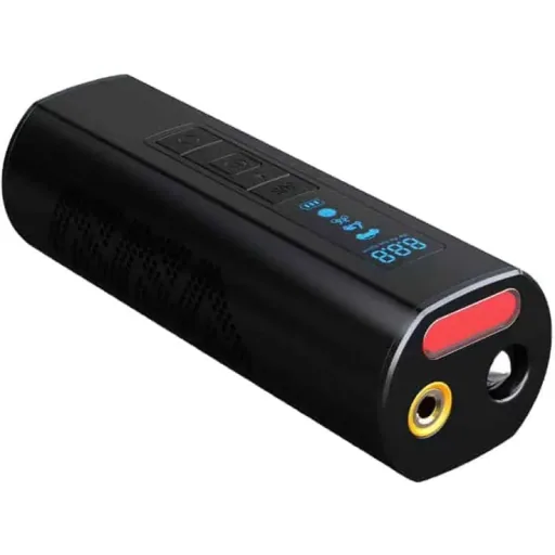 Pure4u CAR3 Tragbarer Kompressor - Elektrische Reifenpumpe - USB Wiederaufladbar - LED - Powerbank