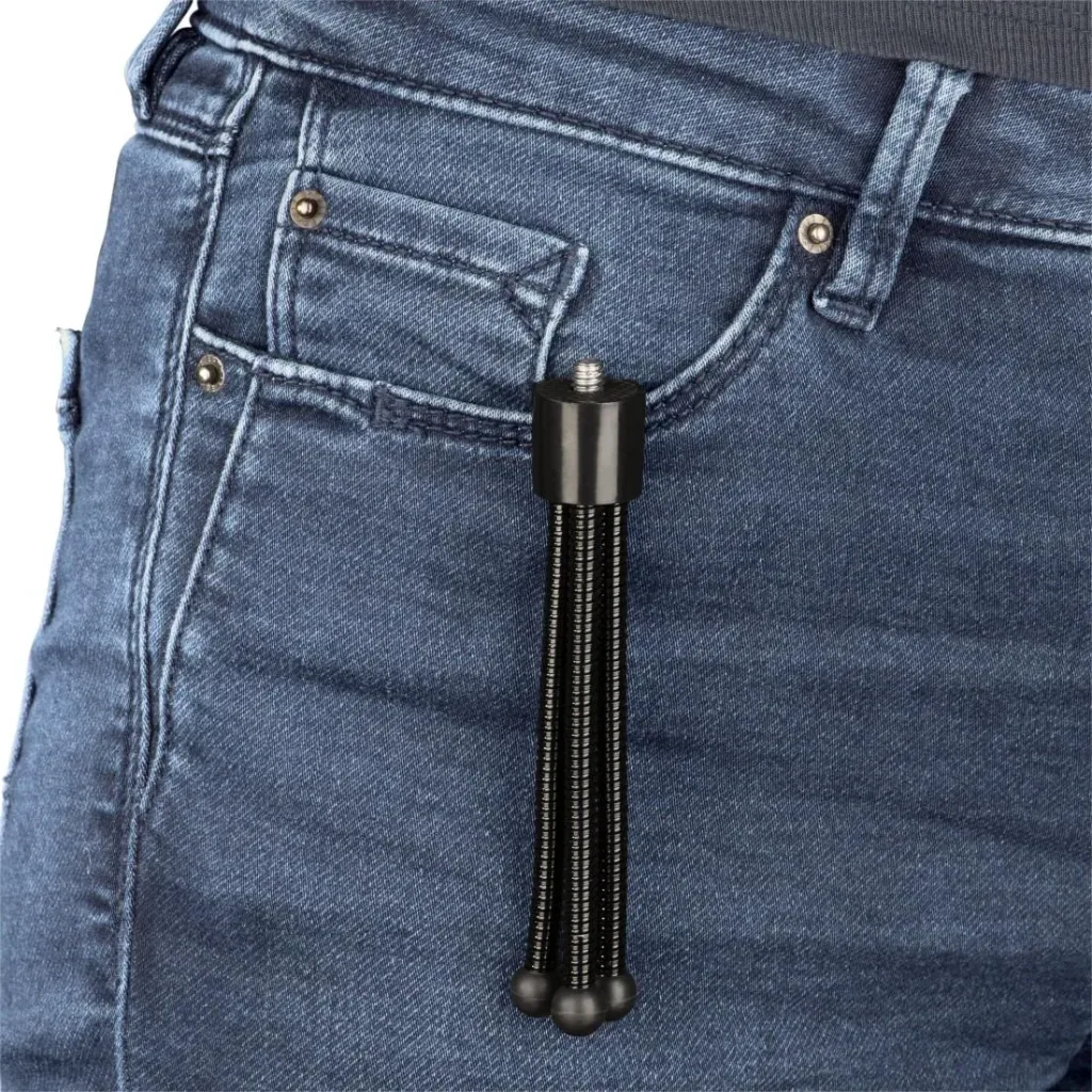 Handliches Mini Stativ mit flexiblen Beinen und Befestigungsclip