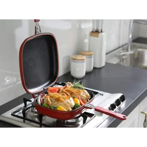 Doppelpfanne / Grillpfanne - 32 cm - g