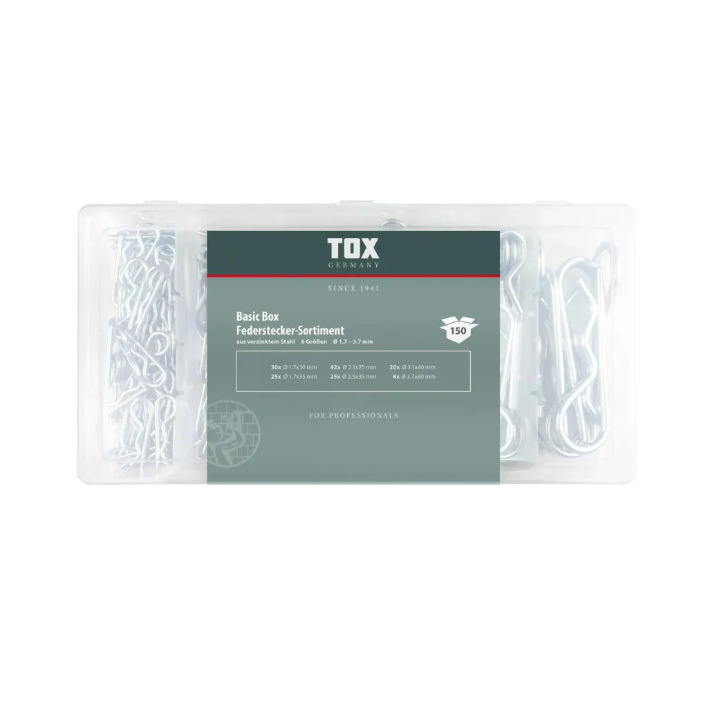 Federstecker - Sortiment Basic Box 150-teilig
