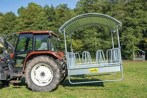 Compact Viereckraufe mit Palisadenfressgitter und Trog