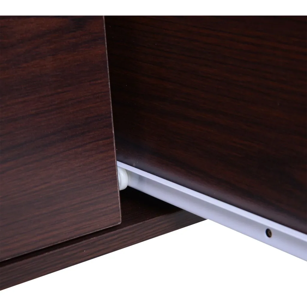 Fernsehtisch TV-kommode Unterschrank 2 x Schublade Holz Dunkelkaffee 120 x 39,5 x 60,5 cm