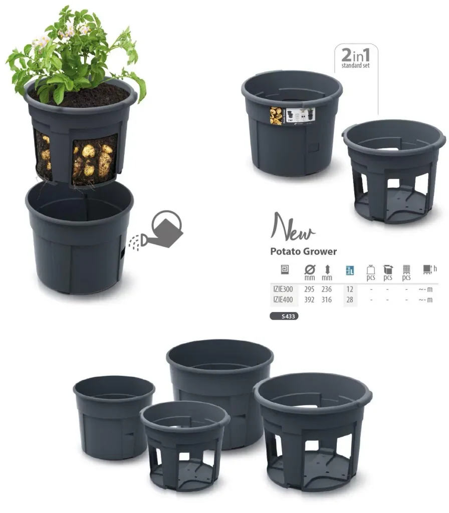 Anzuchttopf für Kartoffeln, Durchmesser 295 mm - anthrazit