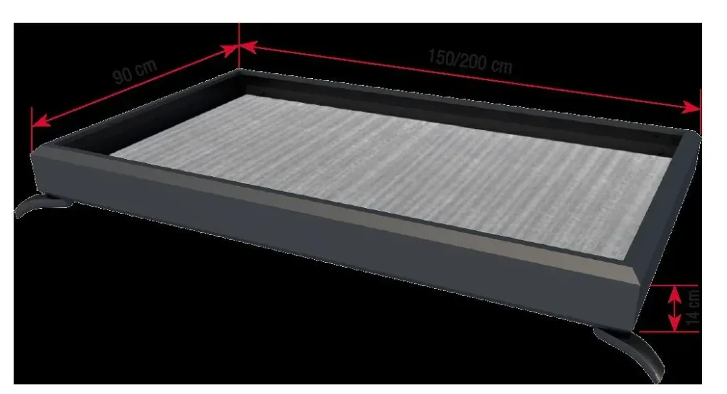 Rechteckvordach Typ NM 200, 200 x 90 x 14 cm, Rahmen Anthrazit, Abdeckung Weiß