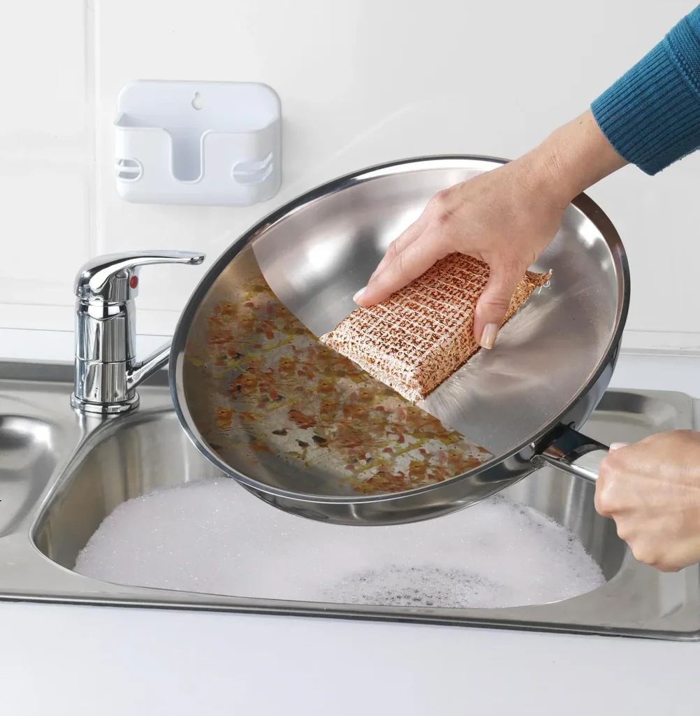 Kupferschwamm mit Box + Mikrofaser Kupfertücher 2 in 1, 2 Stk