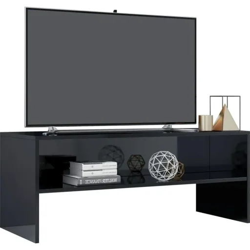 TV-Schrank 100x40x40 cm Spanplatte hochglänzend schwarz
