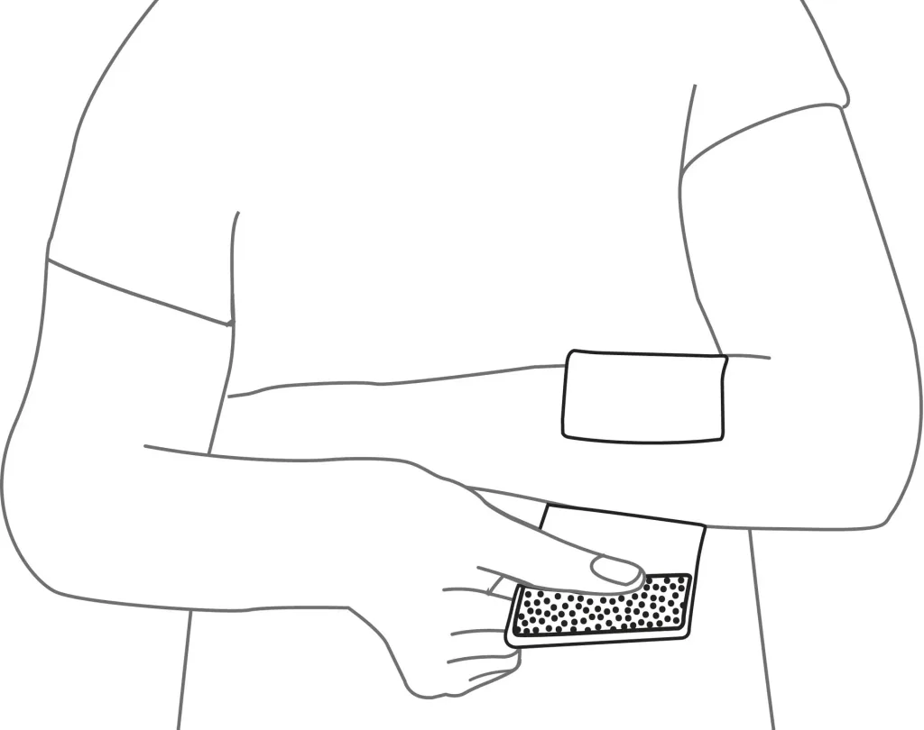 Ellenbogenbandage aus recyceltem Kunststoff