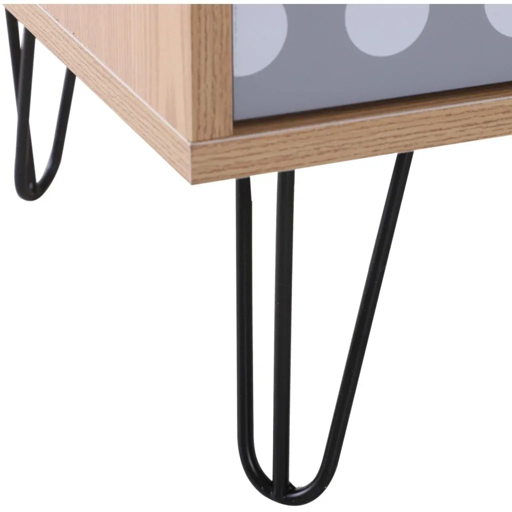 Fernsehtisch Fernsehschrank TV-Board Lowboard Retro-Stil mit Punktmuster Holz 140 x 40 x 44,5 cm
